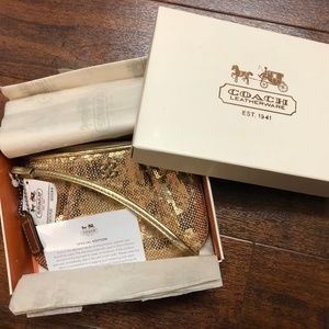 Limited Edition Gold Sequin COACH Wristlet